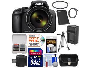 Nikon Coolpix P900 Wi-Fi 83x Zoom Digital Camera with 64GB Card + Battery + Charger + Case + Tripod + Filter + Kit Nikon Coolpix P900 Wi-Fi 83x Zoom Digital Camera with 64GB Card + Battery + Charger + Case + Tripod + Filter + Kit