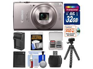 Canon PowerShot Elph 360 HS Wi-Fi Digital Camera (Silver) with 32GB Card + Battery & Charger + Flex Tripod + Kit Canon PowerShot Elph 360 HS Wi-Fi Digital Camera (Silver) with 32GB Card + Battery & Charger + Flex Tripod + Kit
