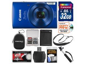 Canon PowerShot Elph 190 IS Wi-Fi Digital Camera (Blue) with 32GB Card + Case + Battery + Selfie Stick + Sling Strap + Kit Canon PowerShot Elph 190 IS Wi-Fi Digital Camera (Blue) with 32GB Card + Case + Battery + Selfie Stick + Sling Strap + Kit
