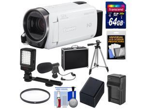 Canon Vixia HF R700 1080p HD Video Camcorder (White) with 64GB Card + Battery & Charger + Hard Case + Tripod + LED Light + Microphone + Kit Canon Vixia HF R700 1080p HD Video Camcorder (White) with 64GB Card + Battery & Charger + Hard Case + Tripod + LED Light + Microphone + Kit