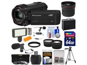 Panasonic HC-VX981 Wi-Fi 4K Ultra HD Video Camera Camcorder with 64GB + Case + Tripod + LED Light + 2 Mics + Filters + Fisheye, Tele/Wide Lenses Kit Panasonic HC-VX981 Wi-Fi 4K Ultra HD Video Camera Camcorder with 64GB + Case + Tripod + LED Light + 2 Mics + Filters + Fisheye, Tele/Wide Lenses Kit