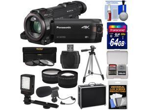 Panasonic HC-WXF991 Wi-Fi 4K Ultra HD Video Camera Camcorder with 64GB Card + Hard Case + Tripod + LED Light + Mic + Filters + Tele/Wide Lens Kit Panasonic HC-WXF991 Wi-Fi 4K Ultra HD Video Camera Camcorder with 64GB Card + Hard Case + Tripod + LED Light + Mic + Filters + Tele/Wide Lens Kit