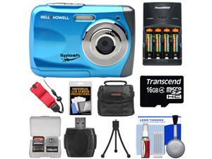 Bell & Howell Splash WP7 Waterproof Digital Camera (Blue) with Batteries & Charger + 16GB Card + Case + Kit Bell & Howell Splash WP7 Waterproof Digital Camera (Blue) with Batteries & Charger + 16GB Card + Case + Kit