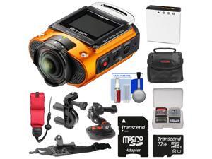 Ricoh WG-M2 Wi-Fi 4K Ultra HD Video Action Camera Camcorder (Orange) with Handlebar Bike, Helmet, & Arm Mounts + 32GB + Battery + Case + Strap Kit Ricoh WG-M2 Wi-Fi 4K Ultra HD Video Action Camera Camcorder (Orange) with Handlebar Bike, Helmet, & Arm Mounts + 32GB + Battery + Case + Strap Kit