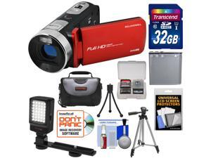 Bell & Howell Fun Flix DV50HD 1080p HD Video Camera Camcorder (Red) with 32GB Card + Battery + Case + Tripods + LED Video Light + Kit Bell & Howell Fun Flix DV50HD 1080p HD Video Camera Camcorder (Red) with 32GB Card + Battery + Case + Tripods + LED Video Light + Kit