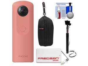 Ricoh Theta SC 360-Degree Spherical Digital Camera (Pink) with 5000mAh Power Bank + Case + Selfie Stick + Kit Ricoh Theta SC 360-Degree Spherical Digital Camera (Pink) with 5000mAh Power Bank + Case + Selfie Stick + Kit