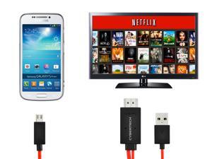 CyberTech 6.5 Feet MHL Micro USB to Hdmi 1080p Hdtv Adapter Cable for Samsung Galaxy S3 S4 S5 Note 2 Note 3 and Samsung Tablet Tab 3, Tab S, Tab Pro, Note Pro CyberTech 6.5 Feet MHL Micro USB to Hdmi 1080p Hdtv Adapter Cable for Samsung Galaxy S3 S4 S5 Note 2 Note 3 and Samsung Tablet Tab 3, Tab S, Tab Pro, Note Pro