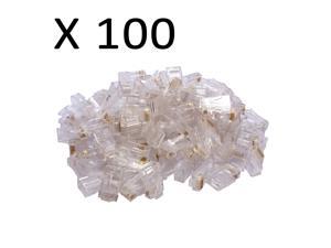Cybertech Cat6, Cat5e RJ-45 Ethernet Crimp Connectors Pack of 100 Cybertech Cat6, Cat5e RJ-45 Ethernet Crimp Connectors Pack of 100