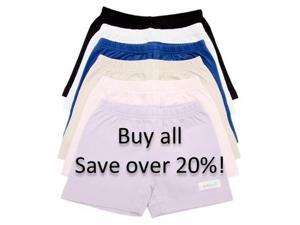 Girls Cotton Knit Under Shorts - 6-Pack Bundle Collection - Size 8 Girls Cotton Knit Under Shorts - 6-Pack Bundle Collection - Size 8