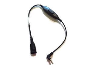 iphone Cord for GN Netcom/Jabra QD headsets and Smith Corona Classic Series Headsets, GN QD to 3.5 mm with volume control - For iPhone, Blackberry, cell phones with 3.5mm ports iphone Cord for GN Netcom/Jabra QD headsets and Smith Corona Classic Series Headsets, GN QD to 3.5 mm with volume control - For iPhone, Blackberry, cell phones with 3.5mm ports
