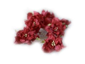 Vintage Gardenia 4/Pkg-Red Vintage Gardenia 4/Pkg-Red