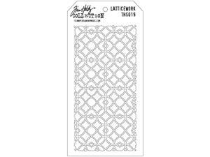 Tim Holtz Layered Stencil 4.125"X8.5"-Latticework Tim Holtz Layered Stencil 4.125"X8.5"-Latticework