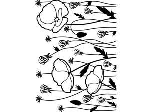 Embossing Folder 4.25"X5.75"-Poppy Field Embossing Folder 4.25"X5.75"-Poppy Field