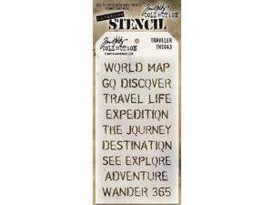 Tim Holtz Layered Stencil 4.125"X8.5"-Travelers Tim Holtz Layered Stencil 4.125"X8.5"-Travelers