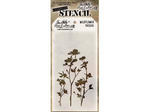 Tim Holtz Layered Stencil 4.125"X8.5"-Wildflower Tim Holtz Layered Stencil 4.125"X8.5"-Wildflower