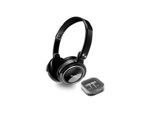Icon Q - Kicks Swivel Headphones with Earbuds Combo - Black - QHE210 Icon Q - Kicks Swivel Headphones with Earbuds Combo - Black - QHE210