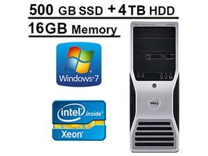 Dell T5500 8 Core Processing Work Station - 16GB of DDR3 - 500GB SSD + 4TB Hard Drive - 2X 2.93 Quad Core Intel Xeon CPU's - Windows 7 Pro - 4 Monitor Capable. Dell T5500 8 Core Processing Work Station - 16GB of DDR3 - 500GB SSD + 4TB Hard Drive - 2X 2.93 Quad Core Intel Xeon CPU's - Windows 7 Pro - 4 Monitor Capable.