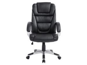 Baymate High-Back Black PU Leather Executive Swivel Adjustable Computer Office Task Chair Baymate High-Back Black PU Leather Executive Swivel Adjustable Computer Office Task Chair