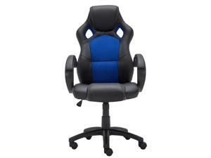 Baymate Racing Chair Ergonomic High-Back PU Leather Gaming Swivel Bucket Seat Computer Office Chair Blue Baymate Racing Chair Ergonomic High-Back PU Leather Gaming Swivel Bucket Seat Computer Office Chair Blue