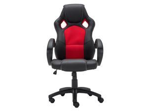 Baymate Racing Chair Ergonomic High-Back PU Leather Gaming Swivel Bucket Seat Computer Office Chair Red Baymate Racing Chair Ergonomic High-Back PU Leather Gaming Swivel Bucket Seat Computer Office Chair Red