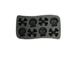 New Halloween Silicone Skull & Crossbones Ice Cube Skull Tray Mold 8 Cavities New Halloween Silicone Skull & Crossbones Ice Cube Skull Tray Mold 8 Cavities