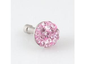 Bling Pink Crystal 3.5mm Earphone Ear Cap Anti Dust Plug Dock for iPhone 5G 3G 4 4S Bling Pink Crystal 3.5mm Earphone Ear Cap Anti Dust Plug Dock for iPhone 5G 3G 4 4S