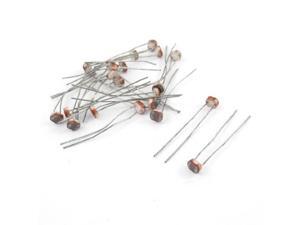 20 Pcs 50-100K ohm Photoresistor Photo Resistors Light-Dependent Resistance 20 Pcs 50-100K ohm Photoresistor Photo Resistors Light-Dependent Resistance