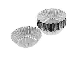 10 Pcs Silver Tone Aluminum Cupcake Cookie Pudding Egg Tart Mold Mould Makers 10 Pcs Silver Tone Aluminum Cupcake Cookie Pudding Egg Tart Mold Mould Makers
