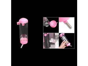 Pet Puppy Rabbit Dog Hanging FountaIn Bottle Water Feeder Pink 450ml Pet Puppy Rabbit Dog Hanging FountaIn Bottle Water Feeder Pink 450ml
