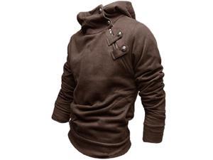 South Korea Mens Stylish Hoodie Coat Sweatshirt Coffee Color M South Korea Mens Stylish Hoodie Coat Sweatshirt Coffee Color M