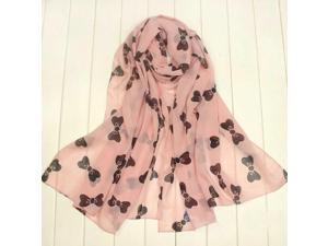 Pink Women's Large Soft Scarf Wrap Shawl Chiffon Bowknot Scarves Pink Women's Large Soft Scarf Wrap Shawl Chiffon Bowknot Scarves