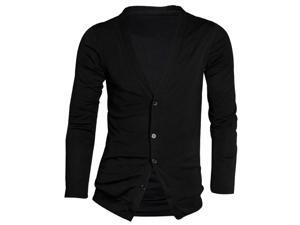 Men Deep V Neck Long Sleeve Casual Slim Button Down Cardigans Men Deep V Neck Long Sleeve Casual Slim Button Down Cardigans