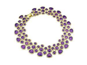 Fashion Designer Jewelry Colorful Enamel Bubble Bib Choker Necklace purple Fashion Designer Jewelry Colorful Enamel Bubble Bib Choker Necklace purple
