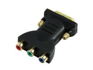 1 DVI-I24 +5 Male to 3 RCA Female Connector Converter Adapter (Black) 1 DVI-I24 +5 Male to 3 RCA Female Connector Converter Adapter (Black)