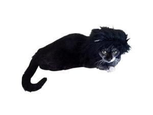 Pet Cat Dog Emulation Lion Hair Mane Ears Head Cap Autumn Winter Dress Up Headgear black-M Pet Cat Dog Emulation Lion Hair Mane Ears Head Cap Autumn Winter Dress Up Headgear black-M