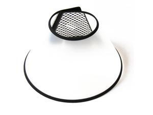 Elizabethan Dog Cat Pet Wound Healing Cone E- Collar White with Black Elizabethan Dog Cat Pet Wound Healing Cone E- Collar White with Black