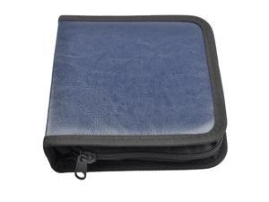 DVD Discs Faux Leather Organizer Holder CD VCD Case Storage Bag Blue DVD Discs Faux Leather Organizer Holder CD VCD Case Storage Bag Blue