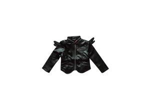 kids angel wing outwear jacket for boys girls children fashion coat PU Jacket for autumn outerwear clothing Black 140cm kids angel wing outwear jacket for boys girls children fashion coat PU Jacket for autumn outerwear clothing Black 140cm