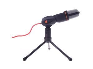 Mic Portable Wired Condenser Microphone with Holder Clip for Chatting Singing Karaoke PC Laptop Black Mic Portable Wired Condenser Microphone with Holder Clip for Chatting Singing Karaoke PC Laptop Black
