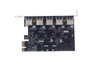 5 Port Superspeed USB 3.0 PCI-E PCI Express Expansion Card Host Controller Adapter Chipset with 5V 4 Pin & Internal 19 Pin Power Connector for Desktops Front Panel 5 Port Superspeed USB 3.0 PCI-E PCI Express Expansion Card Host Controller Adapter Chipset with 5V 4 Pin & Internal 19 Pin Power Connector for Desktops Front Panel