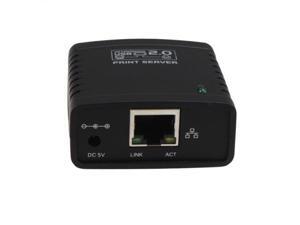 Print Server USB 2.0 Ethernet Network LPR for LAN Ethernet Networking Printers Share black Print Server USB 2.0 Ethernet Network LPR for LAN Ethernet Networking Printers Share black