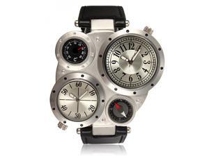 Bracelet Watch Military Sports 2 time zone Big Quartz Men's dial Bracelet Watch Military Sports 2 time zone Big Quartz Men's dial