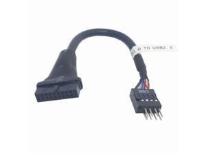 USB 2.0 9 Pin 9pin header male to Motherboard USB 3.0 20pin Housing Female 10cm cable USB 2.0 9 Pin 9pin header male to Motherboard USB 3.0 20pin Housing Female 10cm cable