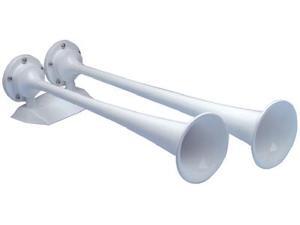 Marinco/Guest/AFI/Nicro/BEP 10122 MINI DUAL TRUMPET HORN WHITE Marinco/Guest/AFI/Nicro/BEP 10122 MINI DUAL TRUMPET HORN WHITE