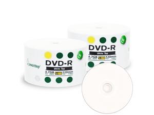 100 Pack Smartbuy 16X DVD-R 4.7GB 120Min White Top Blank Media Recordable Disc 100 Pack Smartbuy 16X DVD-R 4.7GB 120Min White Top Blank Media Recordable Disc