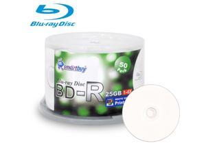 50 Pack Smartbuy 6X BD-R 25GB White Inkjet Hub Printable Blank Media Recordable Disc 50 Pack Smartbuy 6X BD-R 25GB White Inkjet Hub Printable Blank Media Recordable Disc