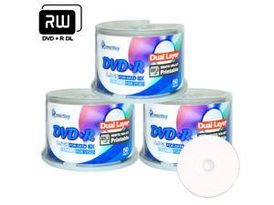 Smartbuy 8X DVD+R DL 8.5GB Dual Layer White Inkjet Hub Printable Music Video Data Recordable Disc (150 Packs) Smartbuy 8X DVD+R DL 8.5GB Dual Layer White Inkjet Hub Printable Music Video Data Recordable Disc (150 Packs)