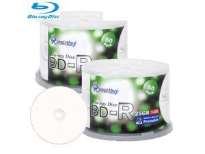 Smartbuy 6X BD-R 25GB White Inkjet Hub Printable Video Audio Photo Data Recordable Disc (100 Packs) Smartbuy 6X BD-R 25GB White Inkjet Hub Printable Video Audio Photo Data Recordable Disc (100 Packs)
