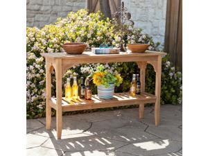Castine Teak Console Table - Unstained Castine Teak Console Table - Unstained