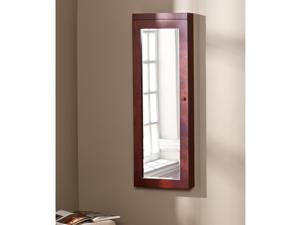 Veroli Lighted Jewelry Mirror - Cherry Veroli Lighted Jewelry Mirror - Cherry